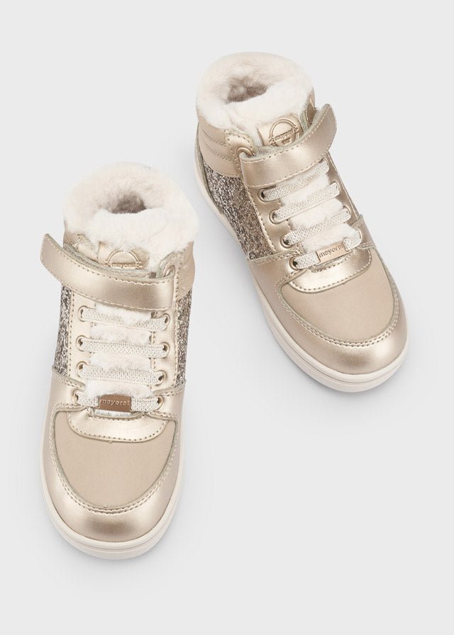 Girls Gold Leather Trainers (mayoral) - CottonKids.ie - Shoes - EU 24/UK 7 - EU 26/UK 8.5 - EU 27/UK 9.5