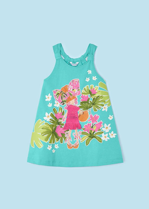 Girls Green Cotton Print Dress (mayoral) - CottonKids.ie - 2 year - 3 year - 4 year