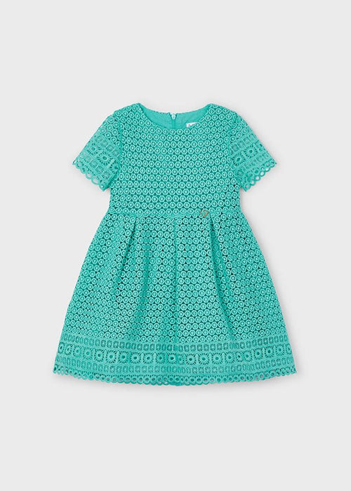 Girls Green Embroidered Lace Dress (mayoral) - CottonKids.ie - 2 year - 4 year - 5 year
