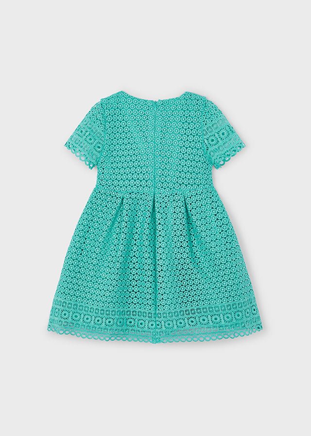 Girls Green Embroidered Lace Dress (mayoral) - CottonKids.ie - 2 year - 4 year - 5 year