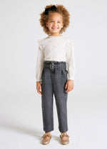 Girls Grey Denim Jeans (mayoral) - CottonKids.ie - Pants - 4 year - 5 year - 6 year