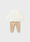 Girls Ivory & Beige Velour 2 Piece Babygrow (mayoral) - CottonKids.ie - 0-1 month - 1-2 month - 3 month