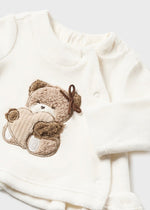 Girls Ivory & Beige Velour 2 Piece Babygrow (mayoral) - CottonKids.ie - 0-1 month - 1-2 month - 3 month