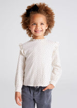 Girls Ivory Cotton Dotted Top (mayoral) - CottonKids.ie - Pants - 2 year - 3 year - 4 year