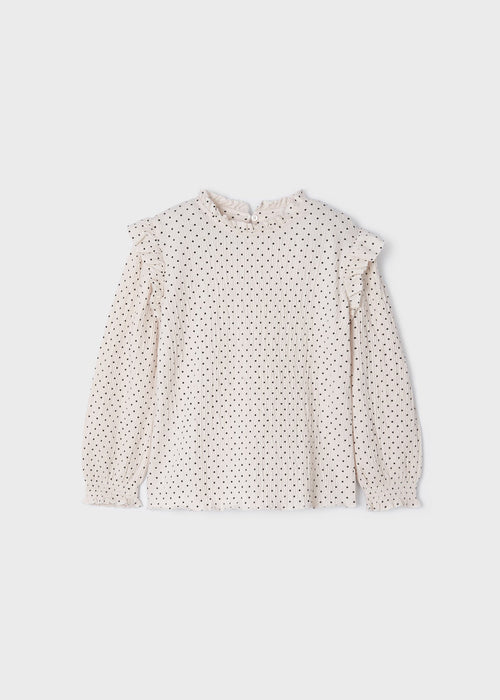 Girls Ivory Cotton Dotted Top (mayoral) - CottonKids.ie - Pants - 2 year - 3 year - 4 year