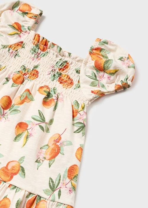 Girls Ivory Orange Print Cotton Dress Set (mayoral) - CottonKids.ie - 12 month - 18 month - 2 year