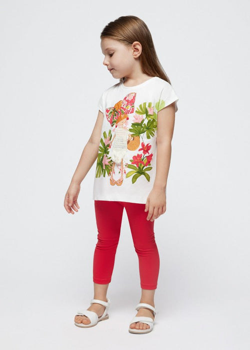 Girls Ivory & Red Leggings Set (mayoral) - CottonKids.ie - 2 year - 3 year - 4 year