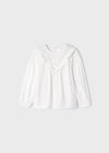 Girls Ivory Viscose Blouse (mayoral) - CottonKids.ie - Shirts & Tops - 2 year - 3 year - 4 year