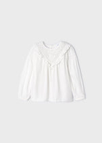 Girls Ivory Viscose Blouse (mayoral) - CottonKids.ie - Shirts & Tops - 2 year - 3 year - 4 year