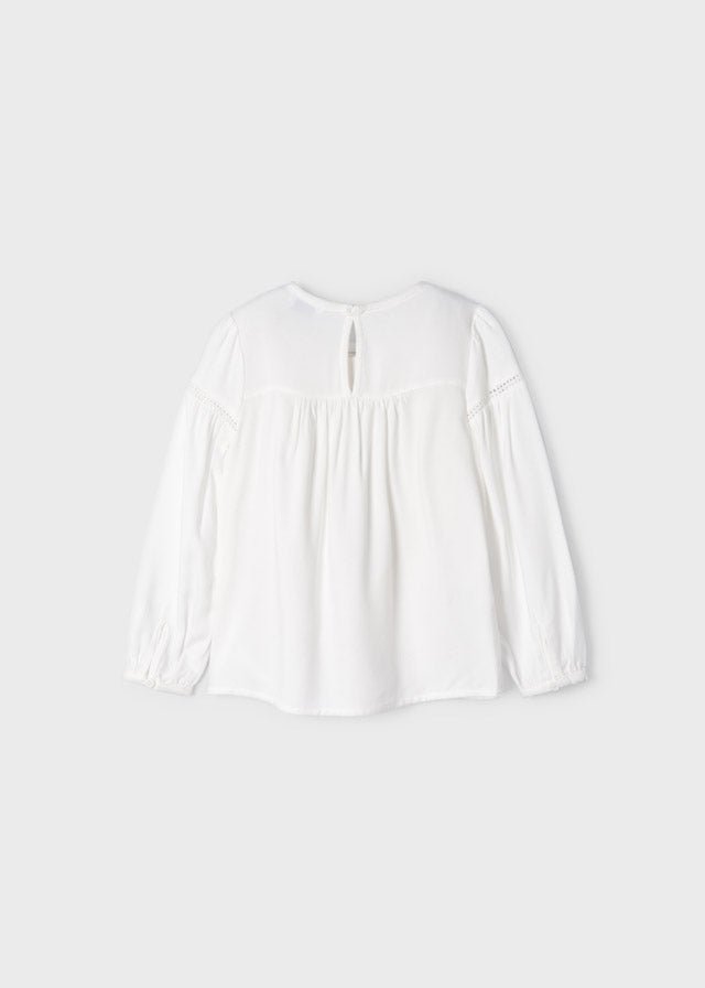 Girls Ivory Viscose Blouse (mayoral) - CottonKids.ie - Shirts & Tops - 2 year - 3 year - 4 year