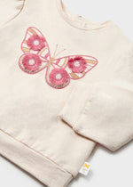 Girls Light Gold Butterfly Sweatshirt (mayoral) - CottonKids.ie - 12 month - 18 month - 2 year