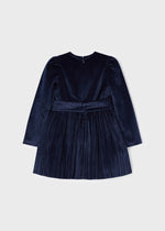 Girls Navy Blue Velvet Dress (mayoral) - CottonKids.ie - Dresses - 2 year - 3 year - 4 year