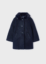 Girls Navy Bouclé Coat (mayoral) - CottonKids.ie - 2 year - 3 year - 4 year