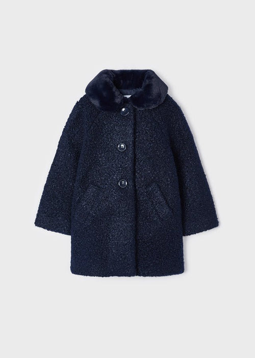 Girls Navy Bouclé Coat (mayoral) - CottonKids.ie - 2 year - 3 year - 4 year