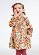 Girls Orange Floral Dress (mayoral) - CottonKids.ie - Dresses - 12 month - 18 month - 2 year