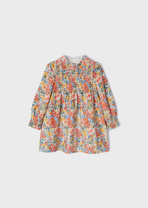 Girls Orange Floral Dress (mayoral) - CottonKids.ie - Dresses - 12 month - 18 month - 2 year