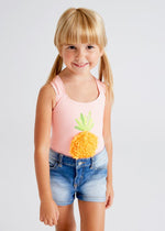 Girls Orange Striped Swimsuit (mayoral) - CottonKids.ie - Swimming - 2 year - 3 year - 4 year