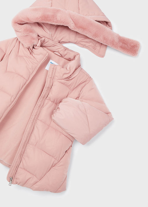 Girls Pink Belted Puffer Coat (mayoral) - CottonKids.ie - Coats & Jackets - 2 year - 3 year - 4 year