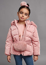 Girls Pink Belted Puffer Coat (mayoral) - CottonKids.ie - Coats & Jackets - 2 year - 3 year - 4 year