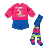 Girls Pink & Blue Jersey Shorts Set (AGATHA RUIZ DE LA PRADA) - CottonKids.ie - Dress - 12 month - 18 month - 2 year