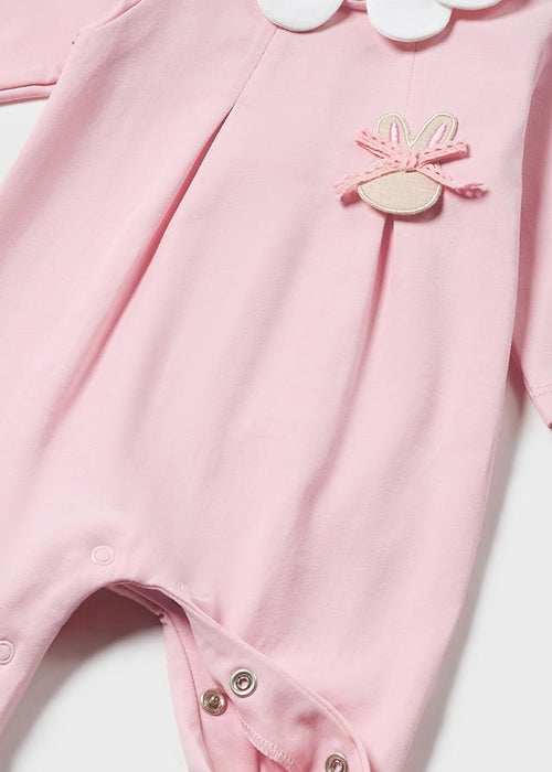 Girls Pink Cotton Bunny Babygrow (mayoral) - CottonKids.ie - 1-2 month - 6 month - 9 month
