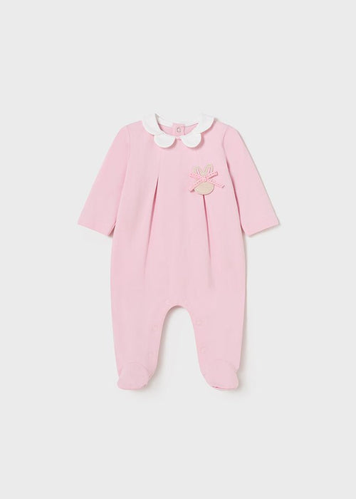 Girls Pink Cotton Bunny Babygrow (mayoral) - CottonKids.ie - 1-2 month - 6 month - 9 month