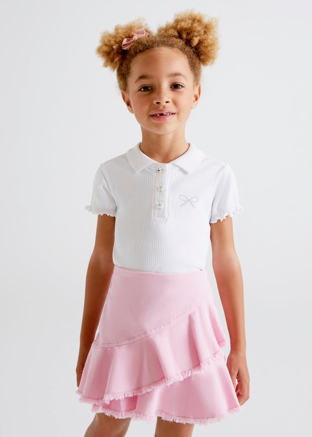Girls Pink Cotton Denim Skirt (mayoral) - CottonKids.ie - Skirt - 2 year - 3 year - 4 year
