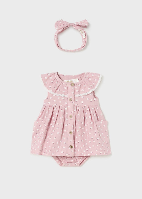 Girls Pink Cotton Floral Dress Set (mayoral) - CottonKids.ie - 0-1 month - 1-2 month - 12 month