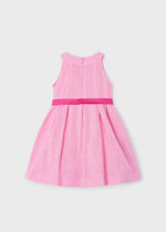 Girls Pink Cotton Flower Belt Dress (mayoral) - CottonKids.ie - 2 year - 3 year - 4 year