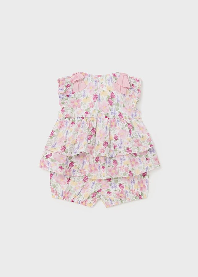 Girls Pink Floral Cotton Shorts Set (mayoral) - CottonKids.ie - 12 month - 18 month - 2 year