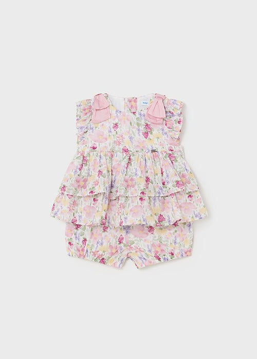Girls Pink Floral Cotton Shorts Set (mayoral) - CottonKids.ie - 12 month - 18 month - 2 year