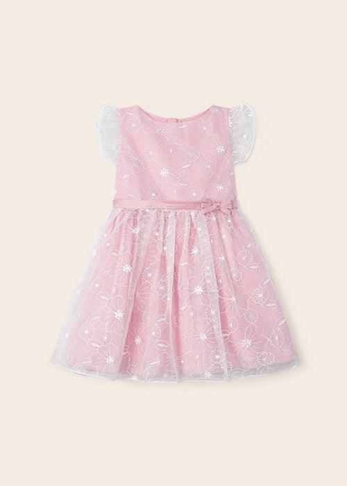 Girls Pink Floral Organza Dress (mayoral) - CottonKids.ie - 2 year - 3 year - 4 year