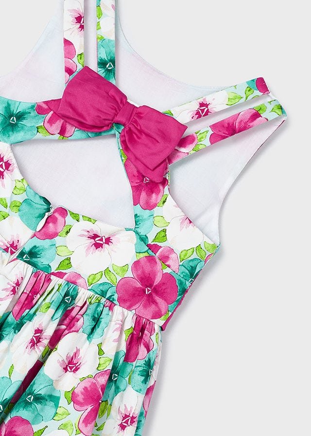 Girls Pink & Green Floral Cotton Dress (mayoral) - CottonKids.ie - 2 year - 3 year - 4 year