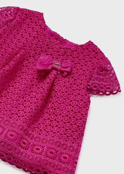 Girls Pink Guipure Lace Shorts Set (mayoral) - CottonKids.ie - 12 month - 18 month - 2 year