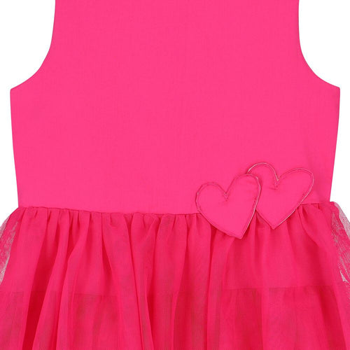 Girls Pink Heart Flared Dress (AGATHA RUIZ DE LA PRADA) - CottonKids.ie - Dresses - 12 month - 18 month - 2 year