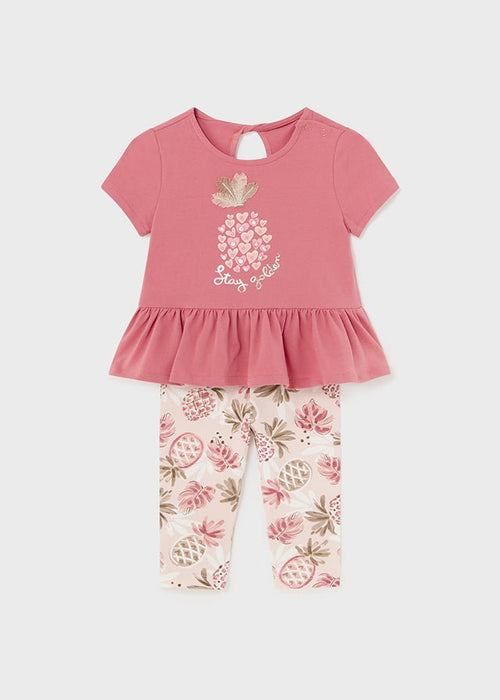 Girls Pink Pineapple Print Leggings Set (mayoral) - CottonKids.ie - 12 month - 18 month - 2 year