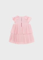 Girls Pink Pleated Crêpe Chiffon Dress (mayoral) - CottonKids.ie - 12 month - 18 month - 6 month