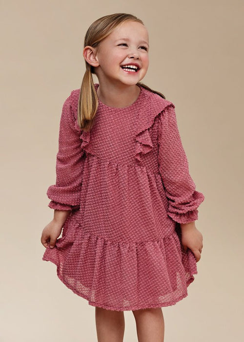 Girls Pink Plumeti Chiffon Dress (mayoral) - CottonKids.ie - 2 year - 3 year - 4 year