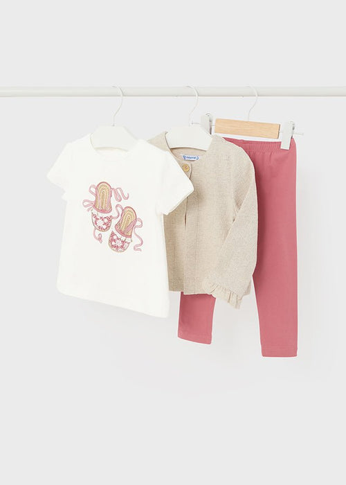 Girls Pink Shoe Print Cotton Leggings Set (mayoral) - CottonKids.ie - 12 month - 18 month - 2 year