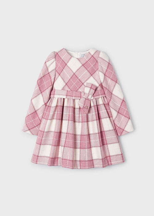 Girls Pink Tartan Plaid Dress (mayoral) - CottonKids.ie - 2 year - 3 year - 4 year