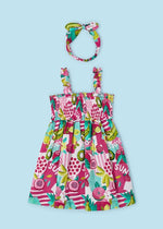 Girls Pink Tropical Cotton Dress Set (mayoral) - CottonKids.ie - 2 year - 3 year - 4 year