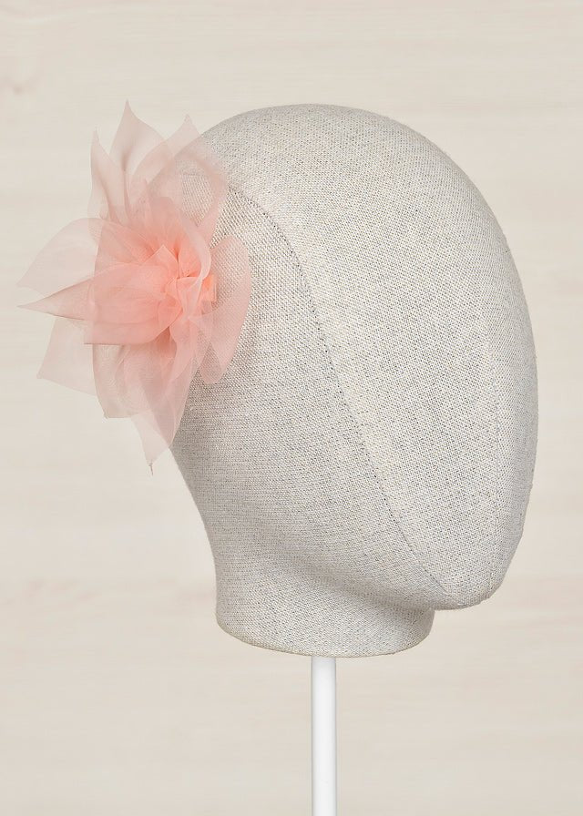 Girls Pink Tulle Flower Hair Clip (15cm) (Abel & Lula) - CottonKids.ie - Hair accessories - Girl - Hair Accessories -