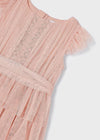 Girls Pink Tulle Plissé Sparkle Dress (mayoral) - CottonKids.ie - 2 year - 3 year - 4 year