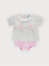 Girls Pink & White Cotton Shorts Set (Sardon) - CottonKids.ie - 1-2 month - 12 month - 18 month