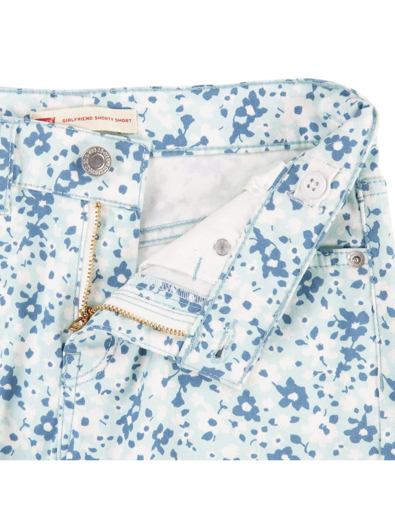 Girls Printed Girlfriend Shorts - Porcelain Blue (LEVIS) - CottonKids.ie - 3 year - 4 year - 7-8 year