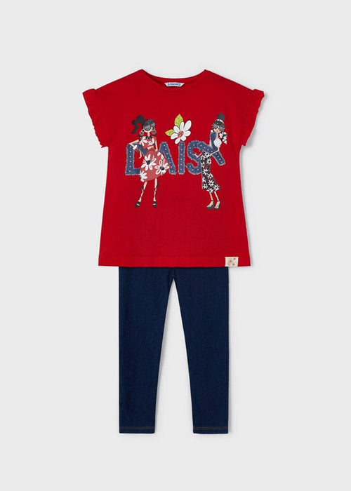 Girls Red & Blue Leggings Set (mayoral) - CottonKids.ie - 2 year - 3 year - 4 year