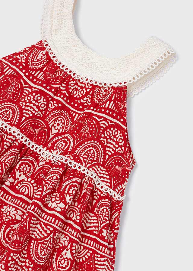 Girls Red Cotton Dress & Ivory Bag Set (mayoral) –