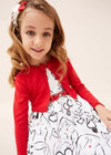 Girls Red Cotton Knit Cardigan (mayoral) - CottonKids.ie - 2 year - 3 year - 4 year