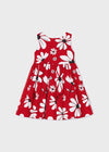 Girls Red Floral Cotton Dress (mayoral) - CottonKids.ie - 4 year - 5 year - 6 year