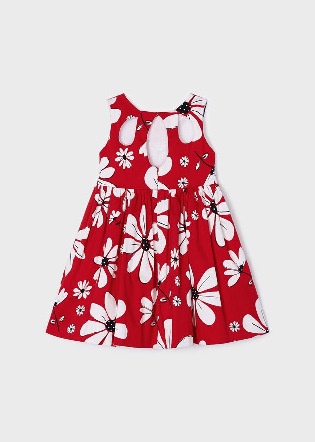 Girls Red Floral Cotton Dress (mayoral) - CottonKids.ie - 4 year - 5 year - 6 year